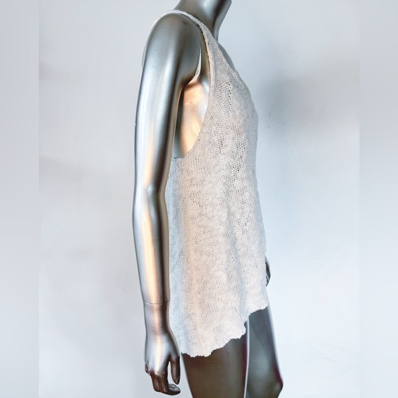 VICI dolls woven distressed knit tank top Ivory large - Picture 5 of 12